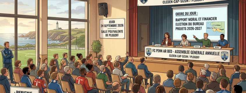 Générée par IA assemblée générale du FC Penn Ar Bed Plogoff